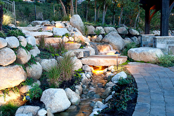 Continental Ponds custom water features in Noble, OK featuring a large backyard koi pond